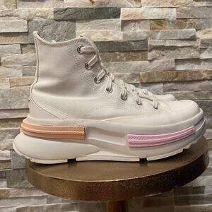 Converse Run Star Legacy CX Platform High Tops | White Coral Pink M5 W6.5